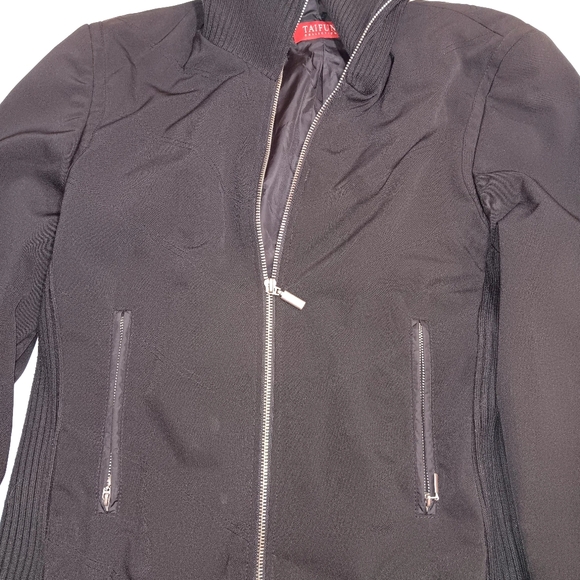 TAIFUN COLLECTION JACKET 92%POLYESTER 8%ELASTANE BLACK SIZE 10 - Picture 3 of 9